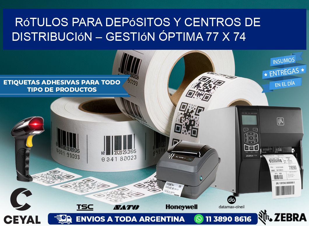 Rótulos para Depósitos y Centros de Distribución – Gestión Óptima 77 x 74