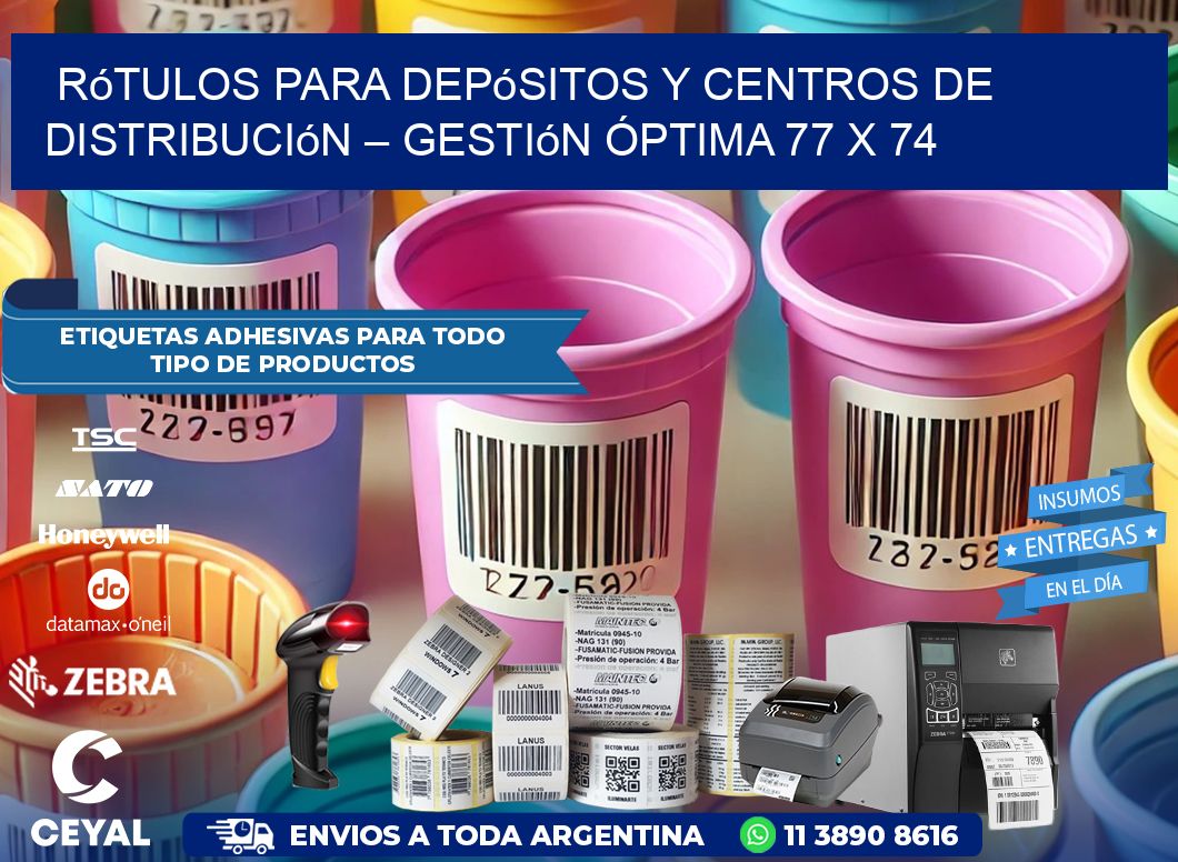Rótulos para Depósitos y Centros de Distribución – Gestión Óptima 77 x 74