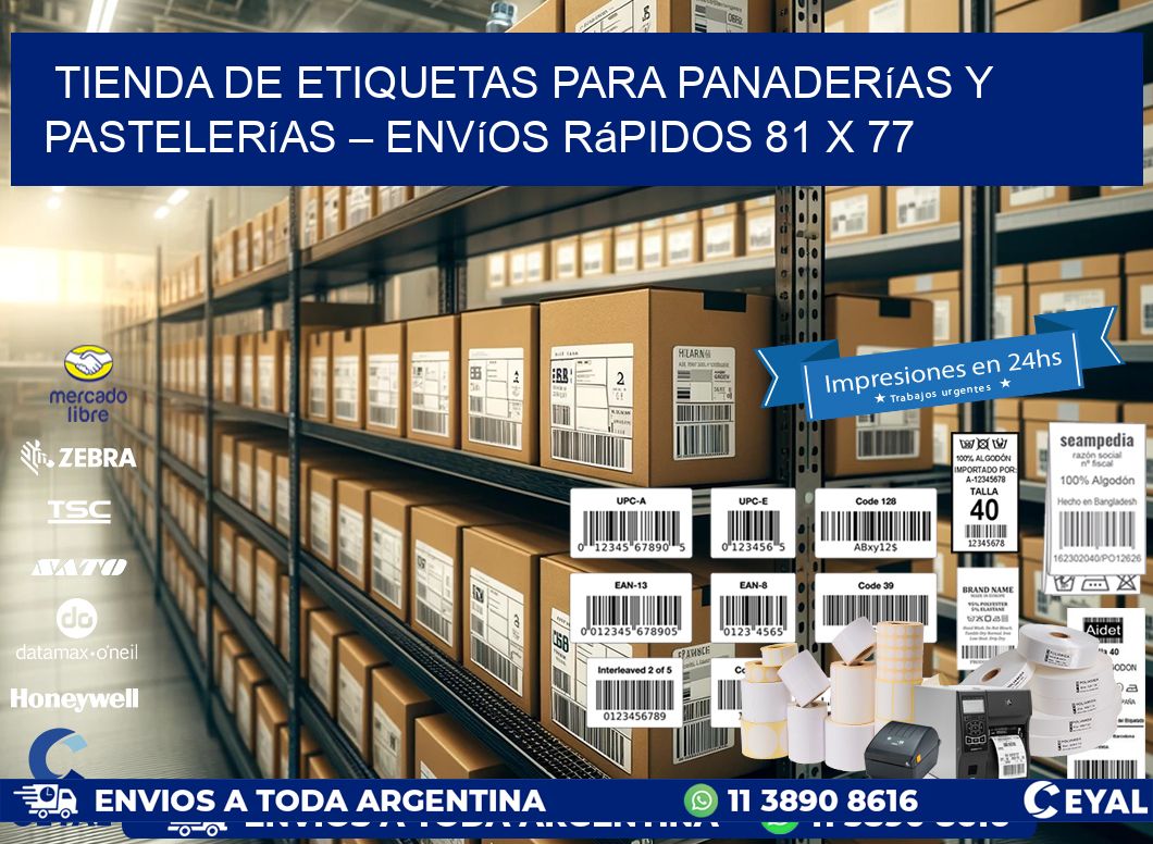 Tienda de Etiquetas para Panaderías y Pastelerías – Envíos Rápidos 81 x 77