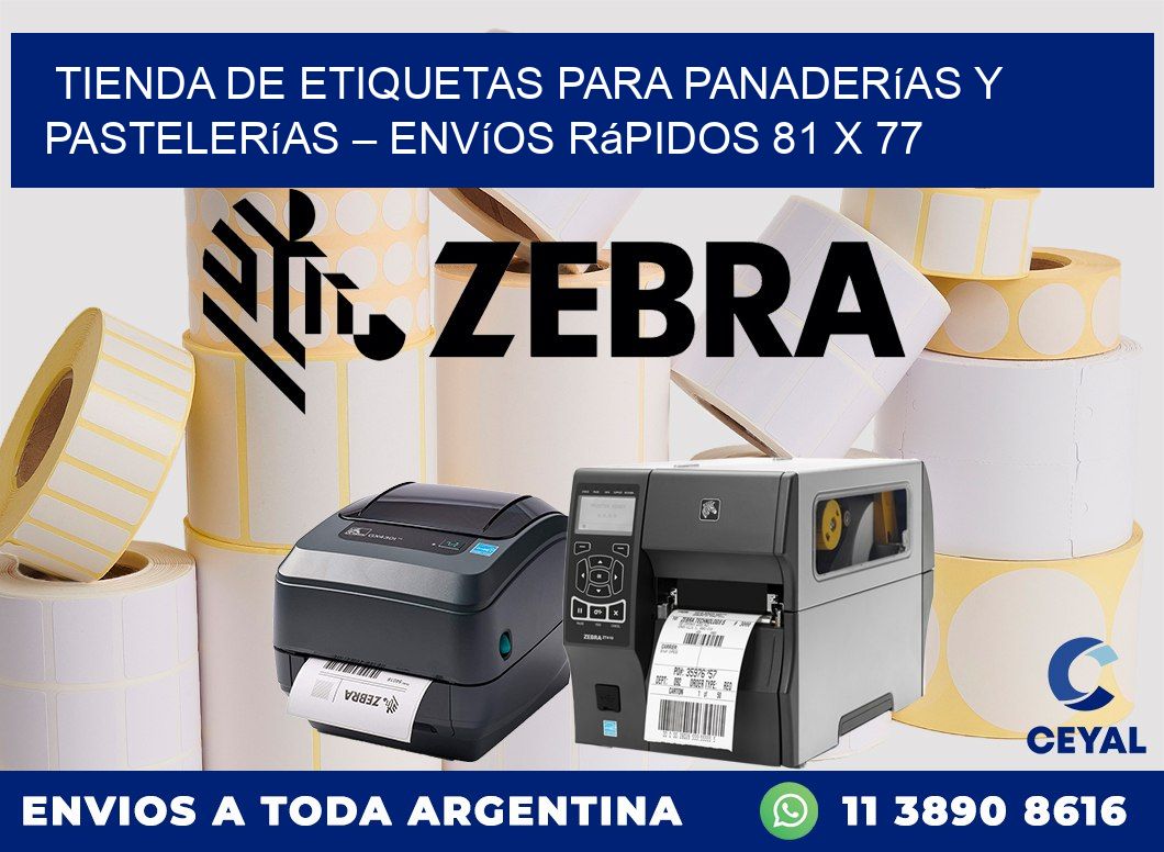 Tienda de Etiquetas para Panaderías y Pastelerías – Envíos Rápidos 81 x 77