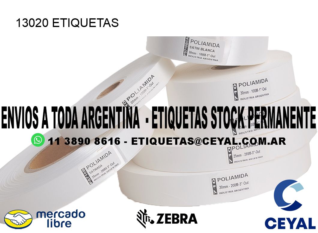 13020 ETIQUETAS