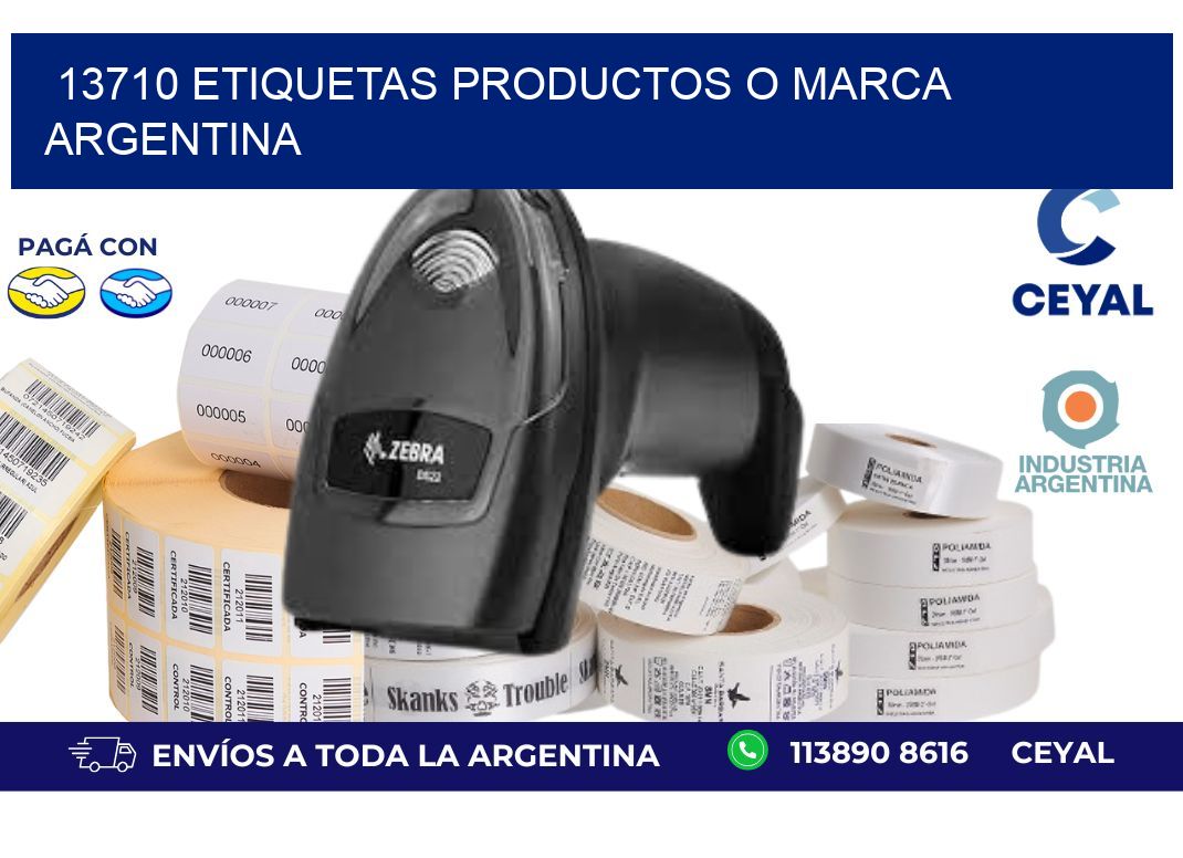 13710 ETIQUETAS PRODUCTOS O MARCA ARGENTINA