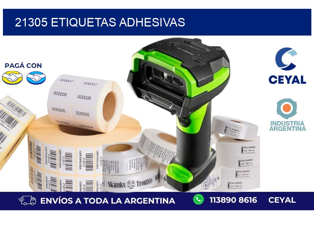 21305 ETIQUETAS ADHESIVAS
