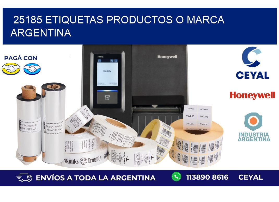 25185 ETIQUETAS PRODUCTOS O MARCA ARGENTINA