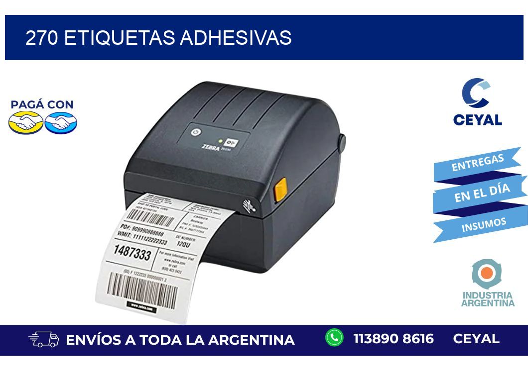 270 ETIQUETAS ADHESIVAS