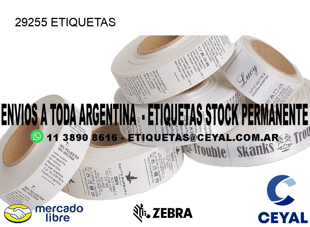 29255 ETIQUETAS