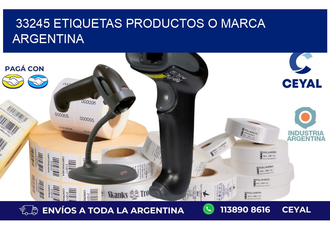 33245 ETIQUETAS PRODUCTOS O MARCA ARGENTINA