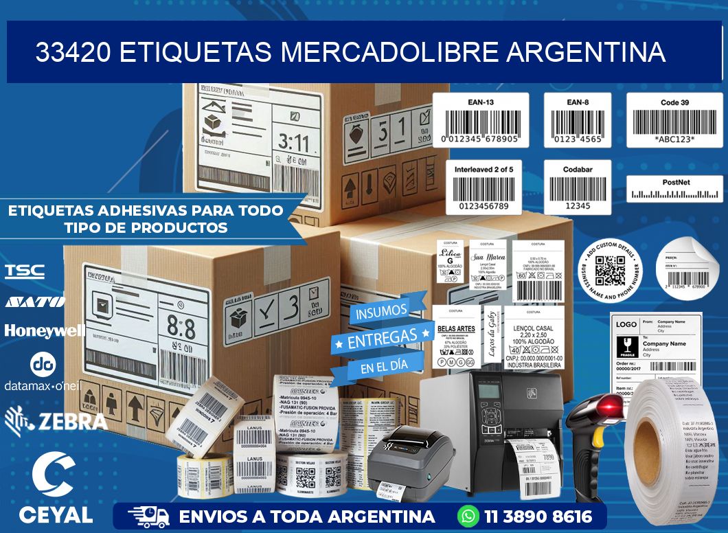 33420 ETIQUETAS MERCADOLIBRE ARGENTINA
