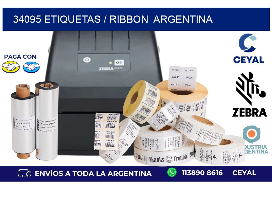 34095 ETIQUETAS / RIBBON  ARGENTINA