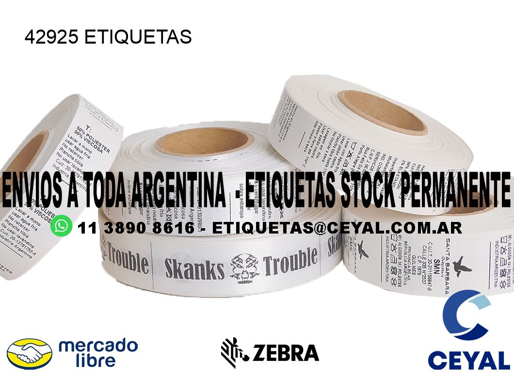 42925 ETIQUETAS