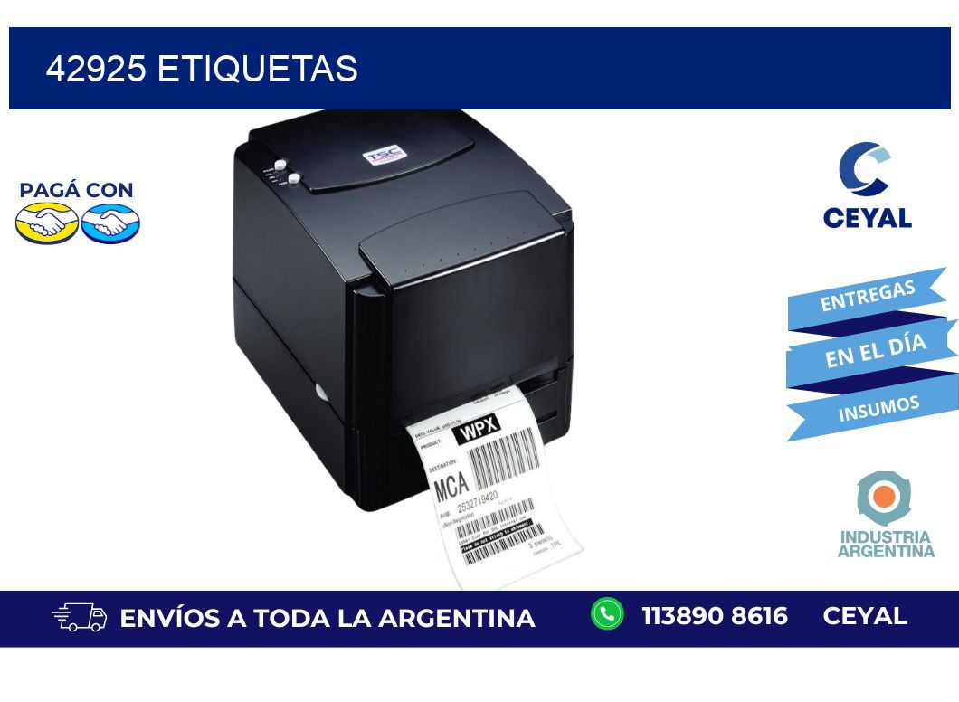42925 ETIQUETAS