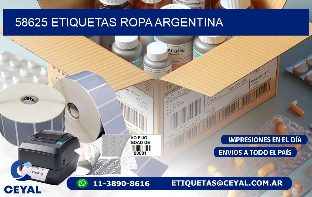 58625 ETIQUETAS ROPA ARGENTINA