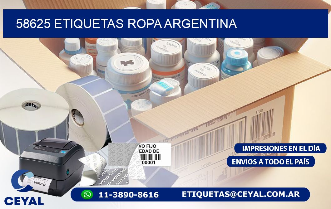 58625 ETIQUETAS ROPA ARGENTINA