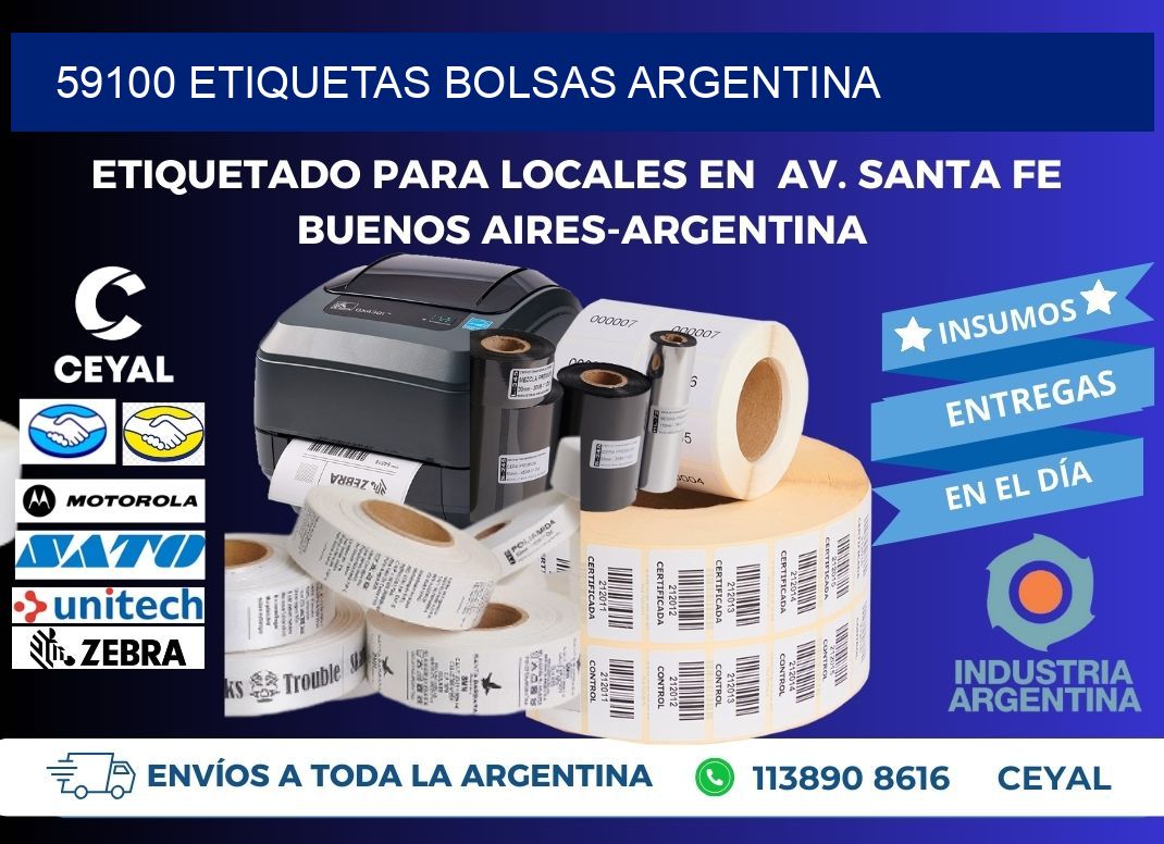 59100 ETIQUETAS BOLSAS ARGENTINA