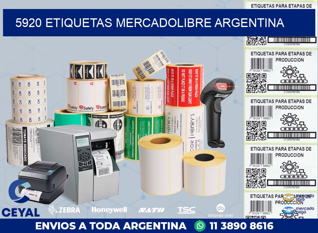 5920 ETIQUETAS MERCADOLIBRE ARGENTINA