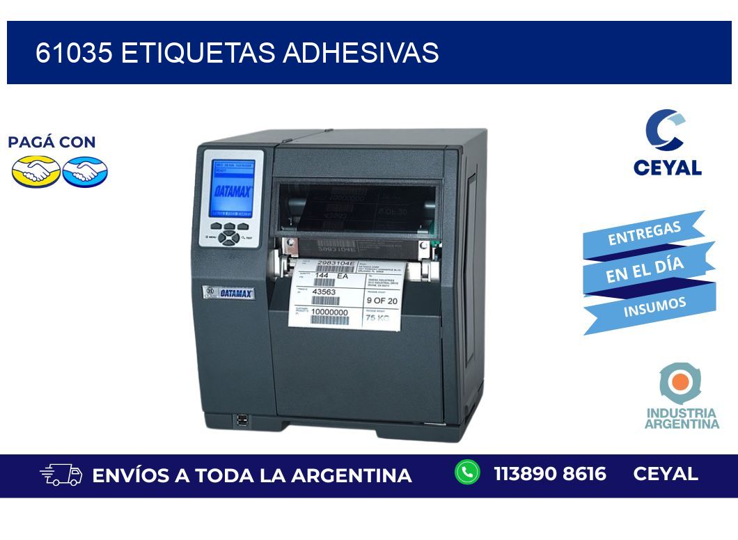 61035 ETIQUETAS ADHESIVAS