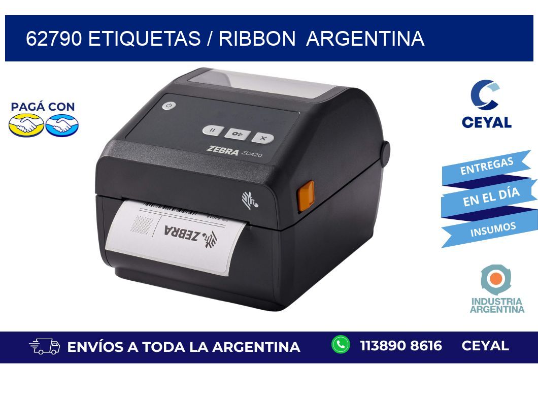 62790 ETIQUETAS / RIBBON  ARGENTINA