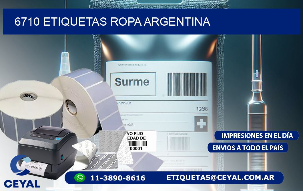 6710 ETIQUETAS ROPA ARGENTINA