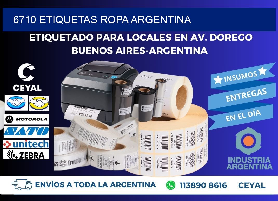 6710 ETIQUETAS ROPA ARGENTINA