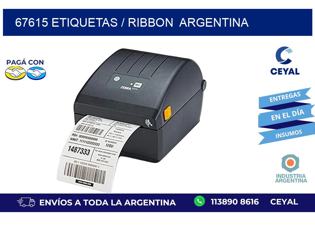 67615 ETIQUETAS / RIBBON  ARGENTINA