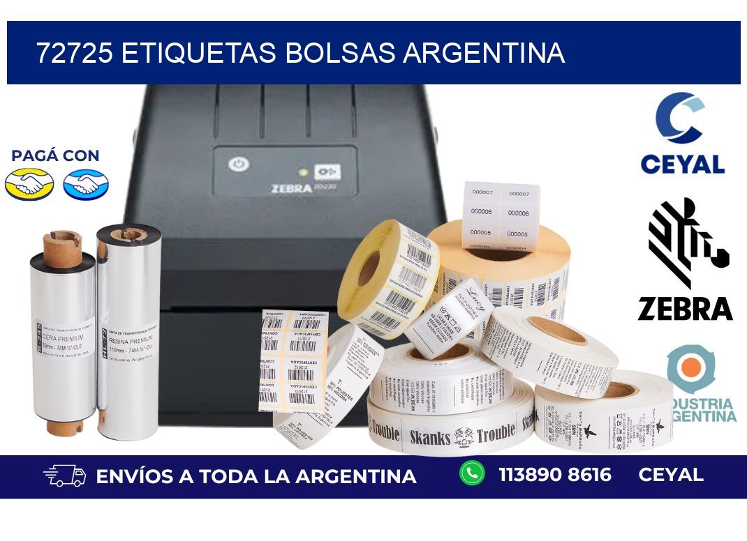 72725 ETIQUETAS BOLSAS ARGENTINA