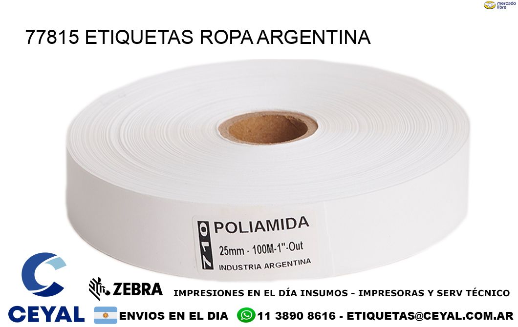 77815 ETIQUETAS ROPA ARGENTINA