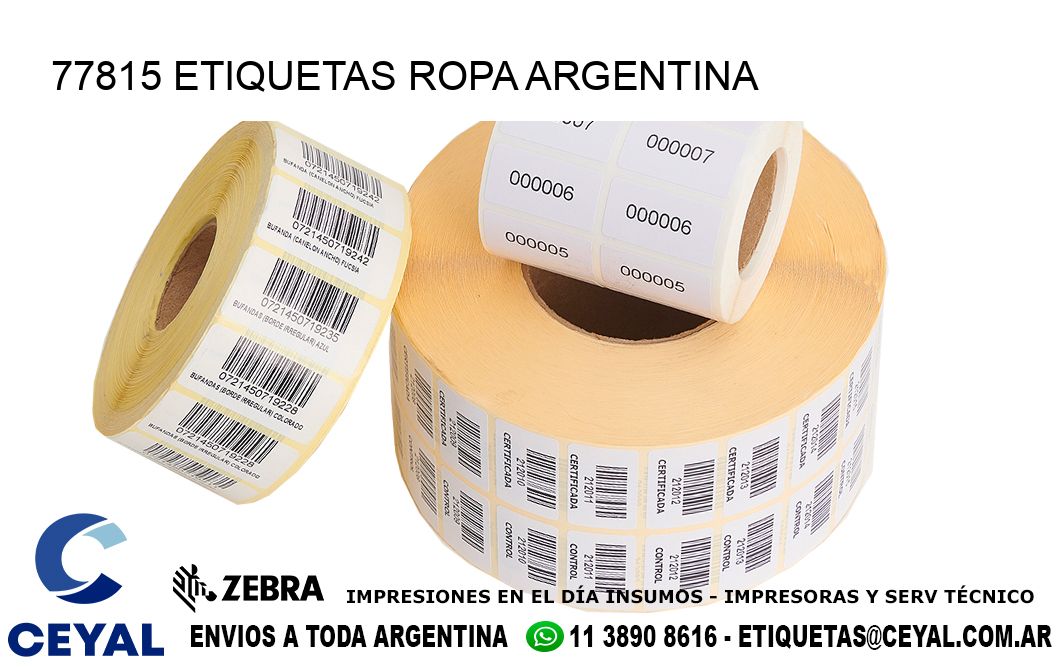 77815 ETIQUETAS ROPA ARGENTINA