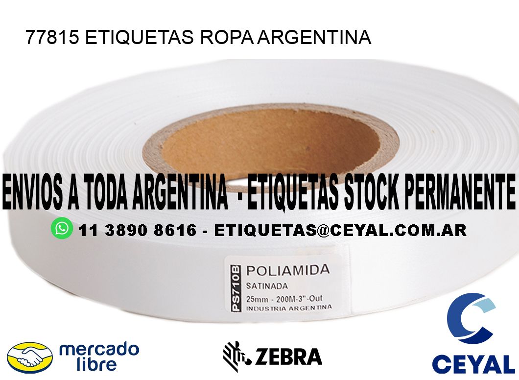 77815 ETIQUETAS ROPA ARGENTINA