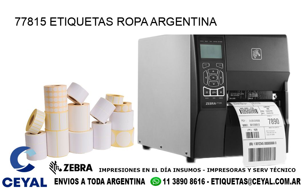 77815 ETIQUETAS ROPA ARGENTINA