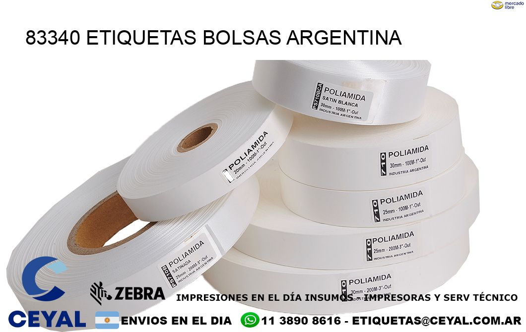 83340 ETIQUETAS BOLSAS ARGENTINA