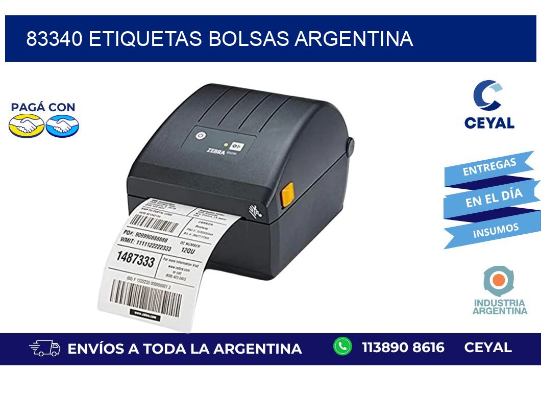 83340 ETIQUETAS BOLSAS ARGENTINA