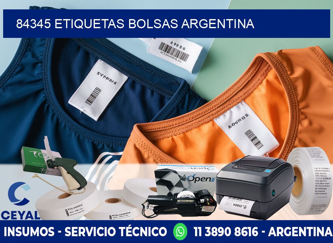 84345 ETIQUETAS BOLSAS ARGENTINA