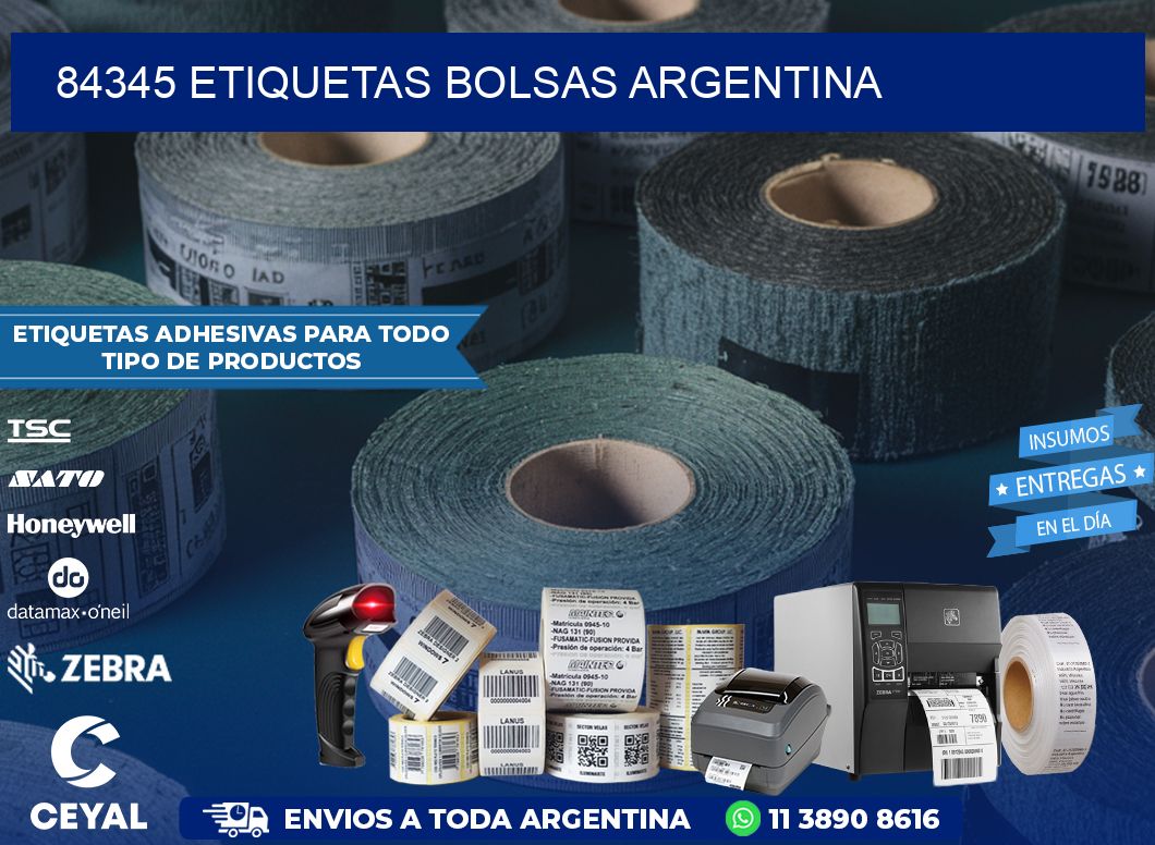 84345 ETIQUETAS BOLSAS ARGENTINA