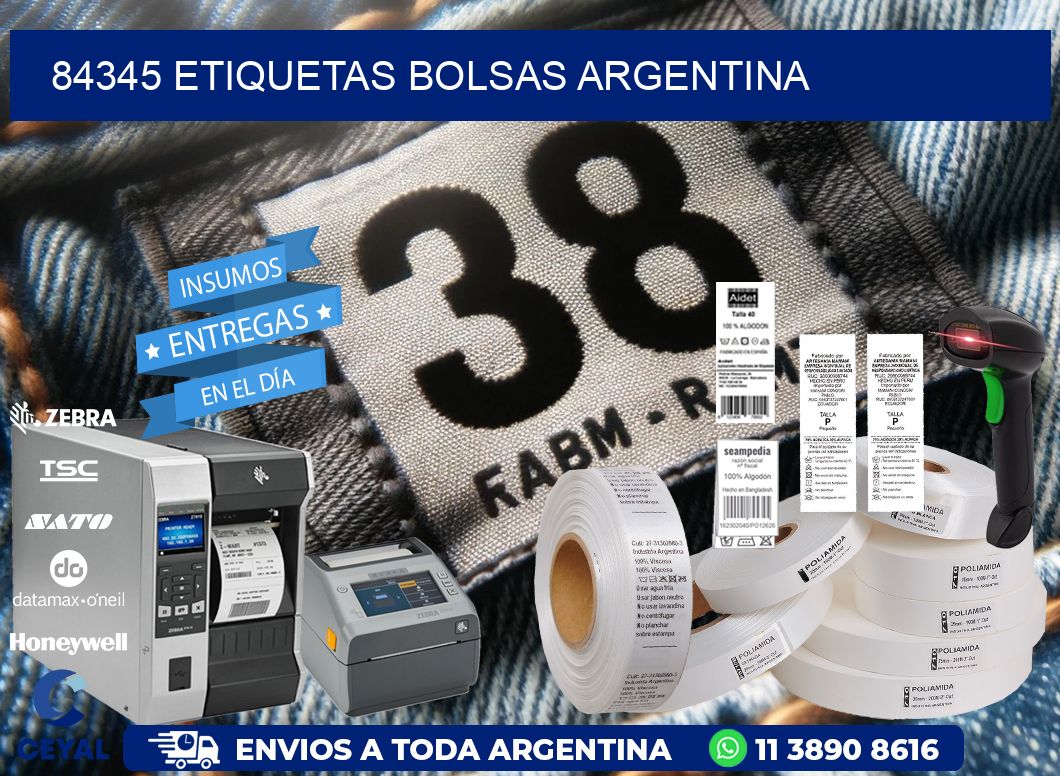 84345 ETIQUETAS BOLSAS ARGENTINA