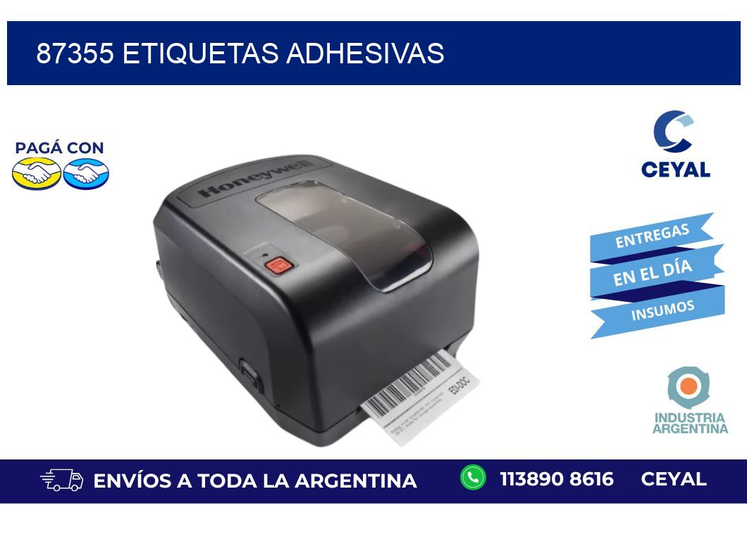 87355 ETIQUETAS ADHESIVAS