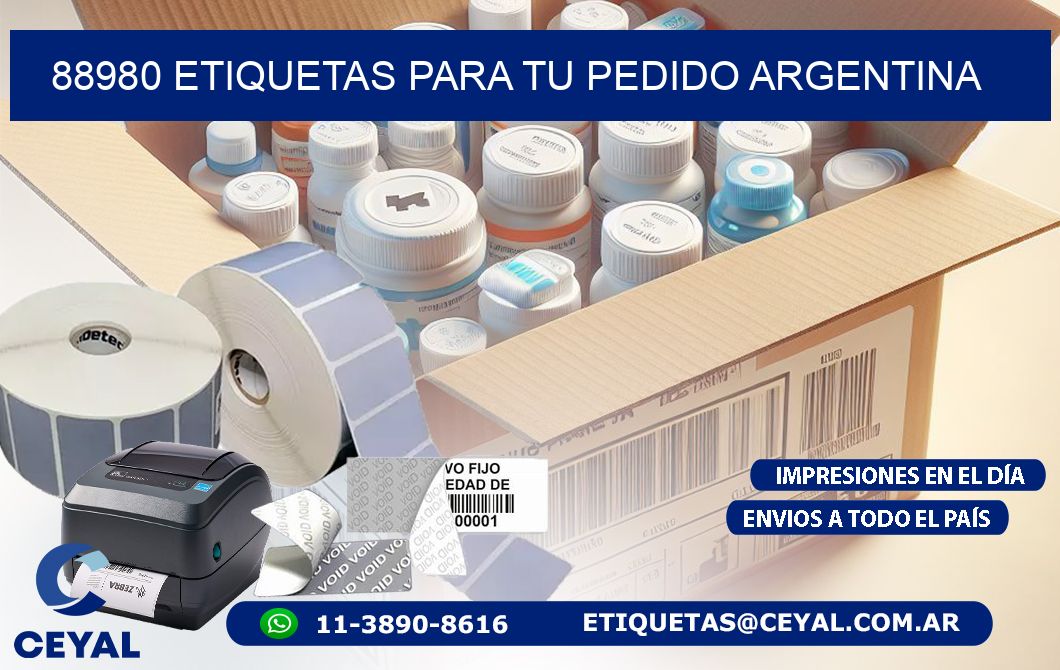 88980 ETIQUETAS PARA TU PEDIDO ARGENTINA