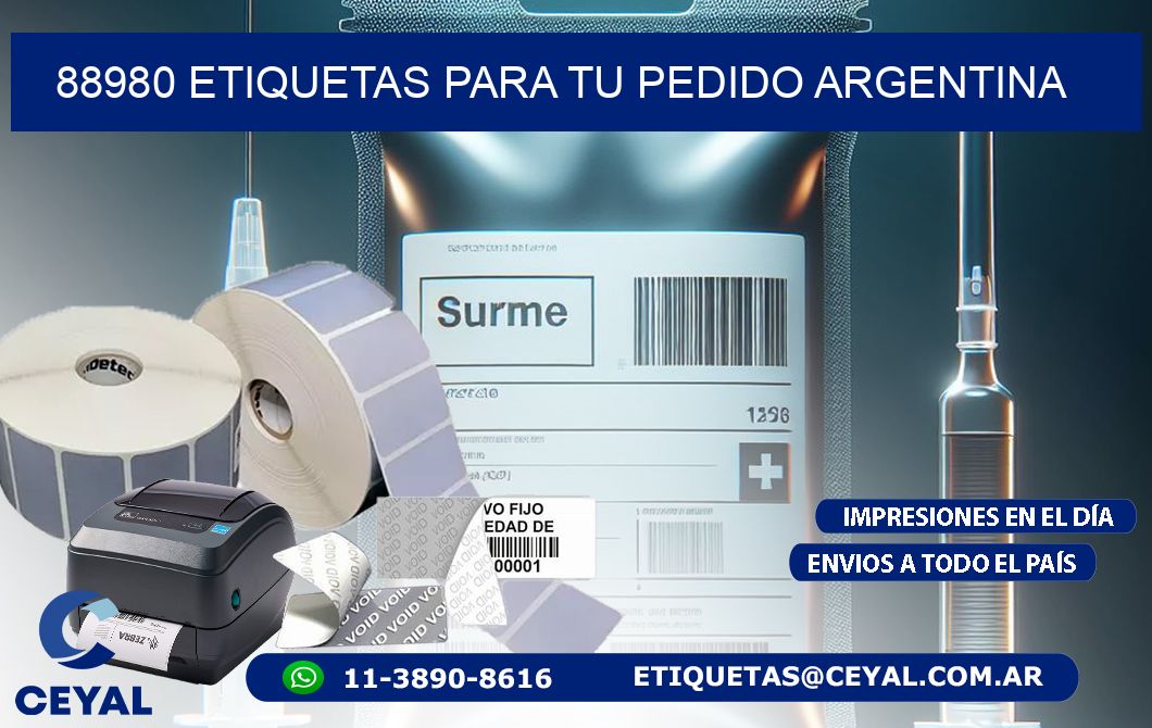 88980 ETIQUETAS PARA TU PEDIDO ARGENTINA