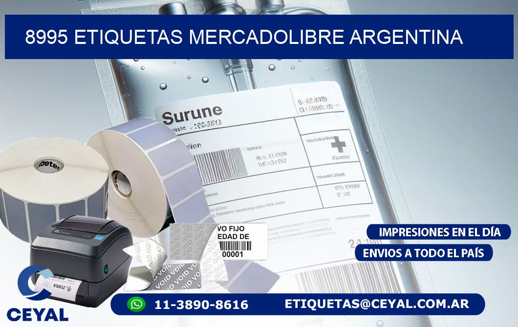 8995 ETIQUETAS MERCADOLIBRE ARGENTINA