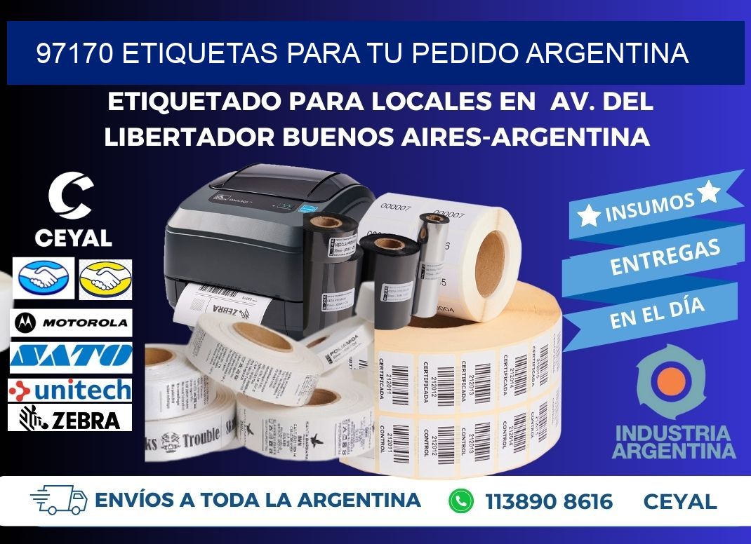 97170 ETIQUETAS PARA TU PEDIDO ARGENTINA