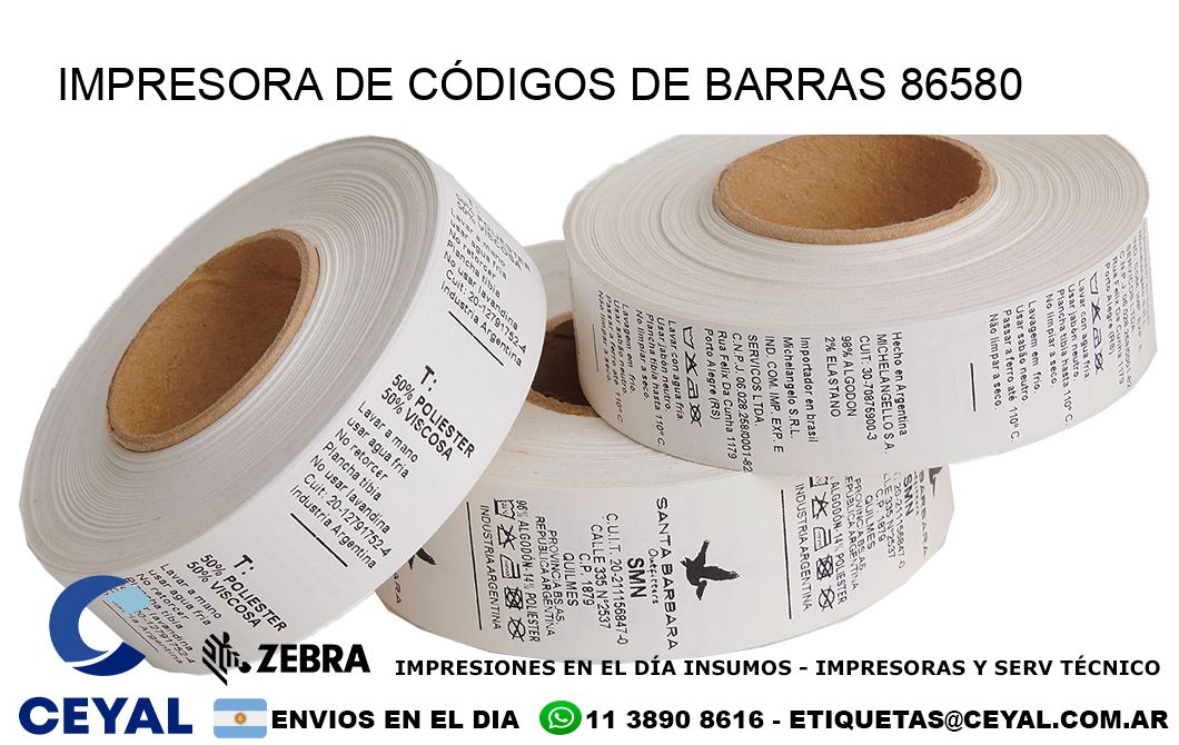 IMPRESORA DE CÓDIGOS DE BARRAS 86580
