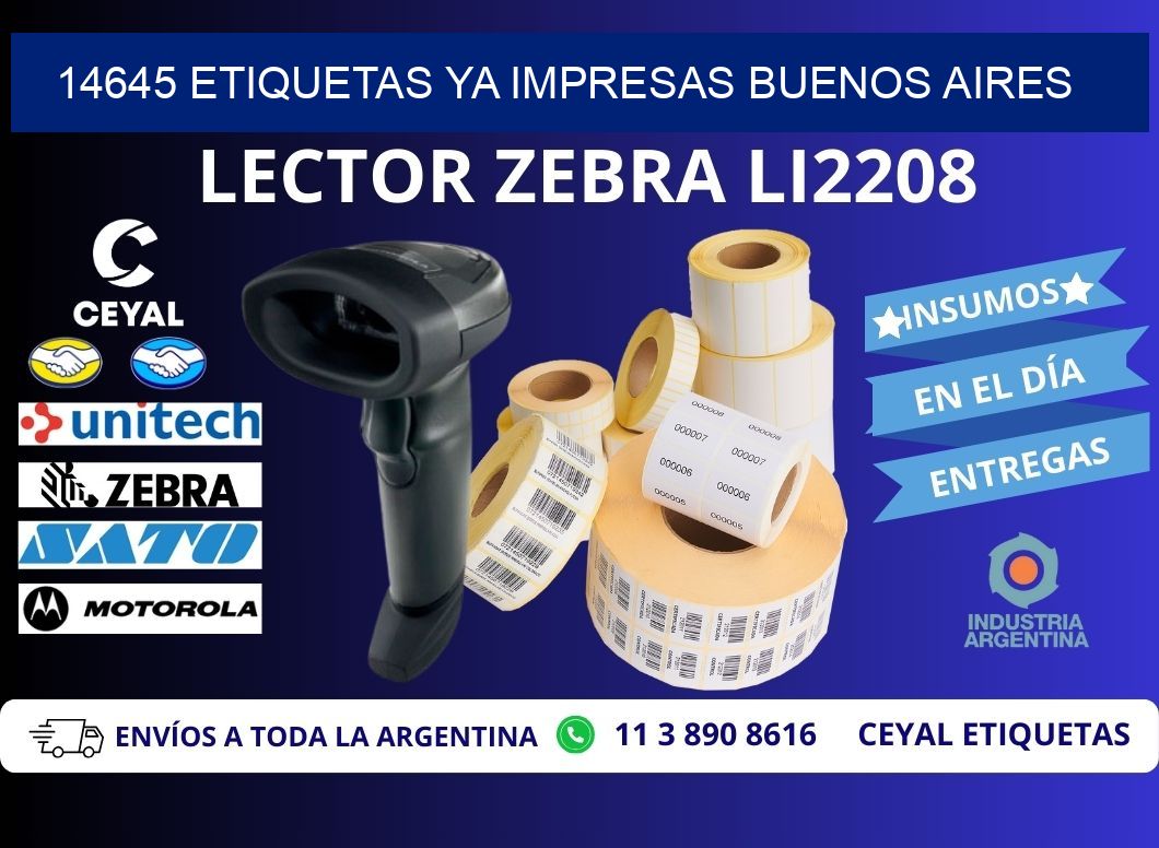 14645 ETIQUETAS YA IMPRESAS BUENOS AIRES