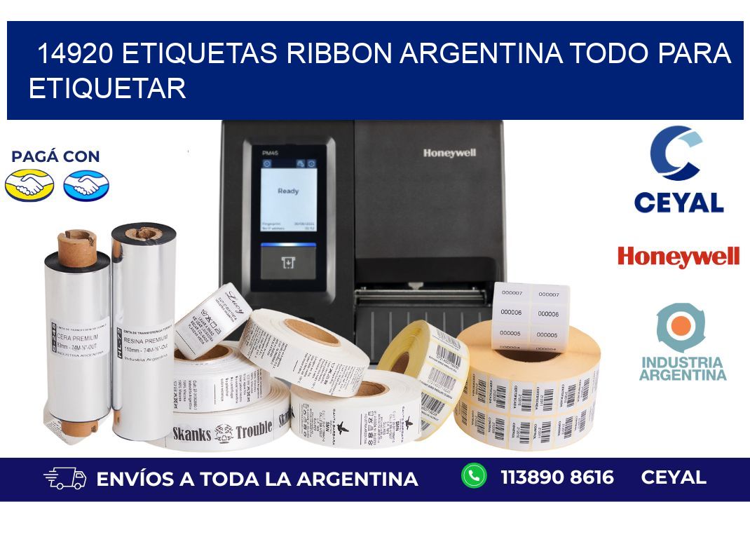 14920 etiquetas ribbon argentina TODO PARA ETIQUETAR
