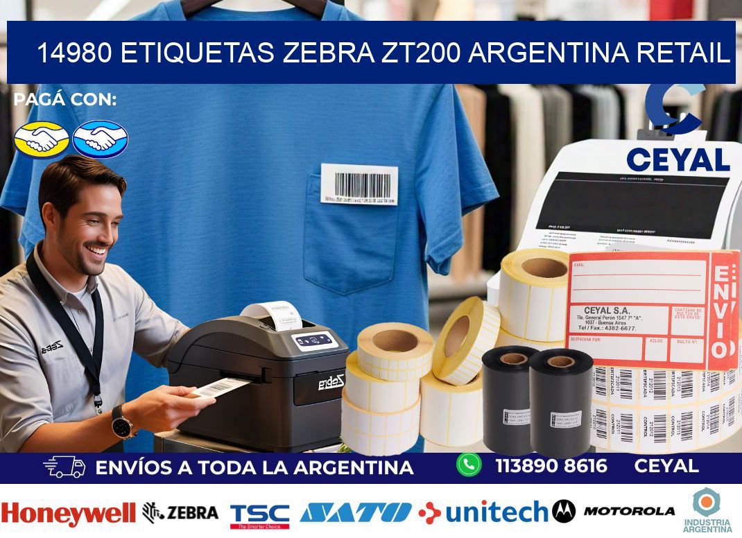 14980 etiquetas zebra zt200 argentina RETAIL