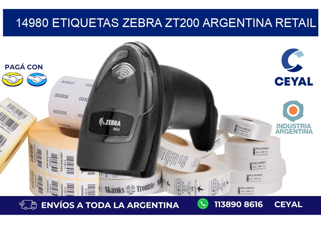 14980 etiquetas zebra zt200 argentina RETAIL