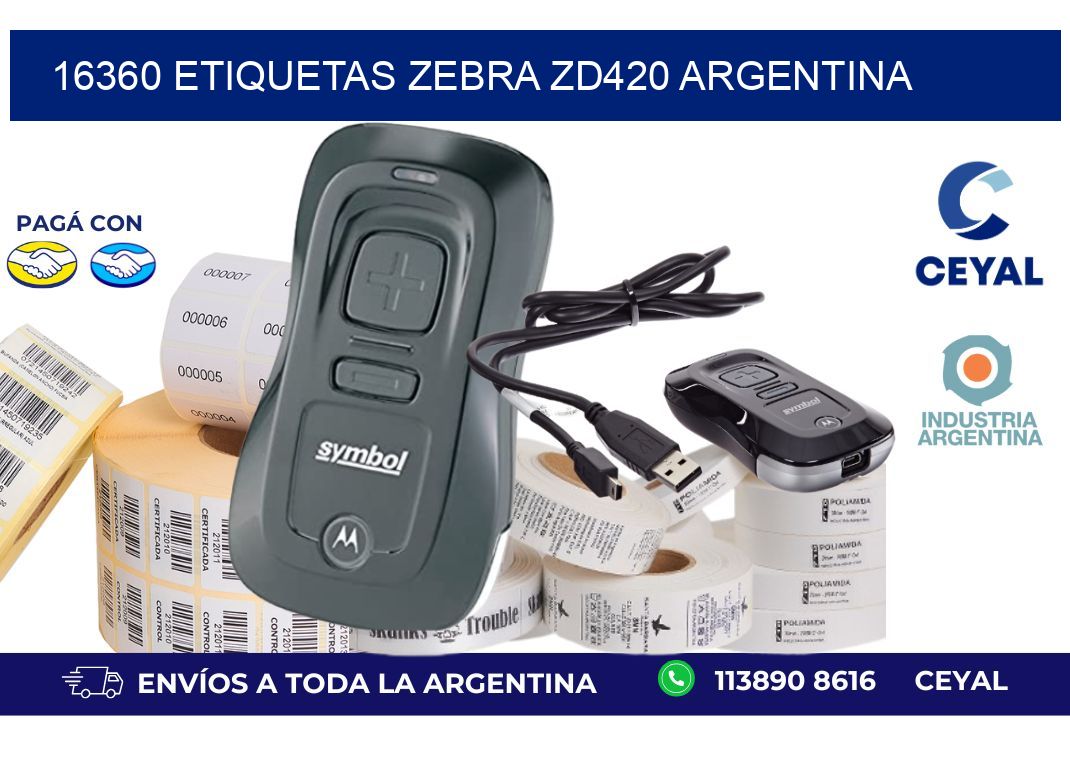 16360 etiquetas zebra zd420 argentina
