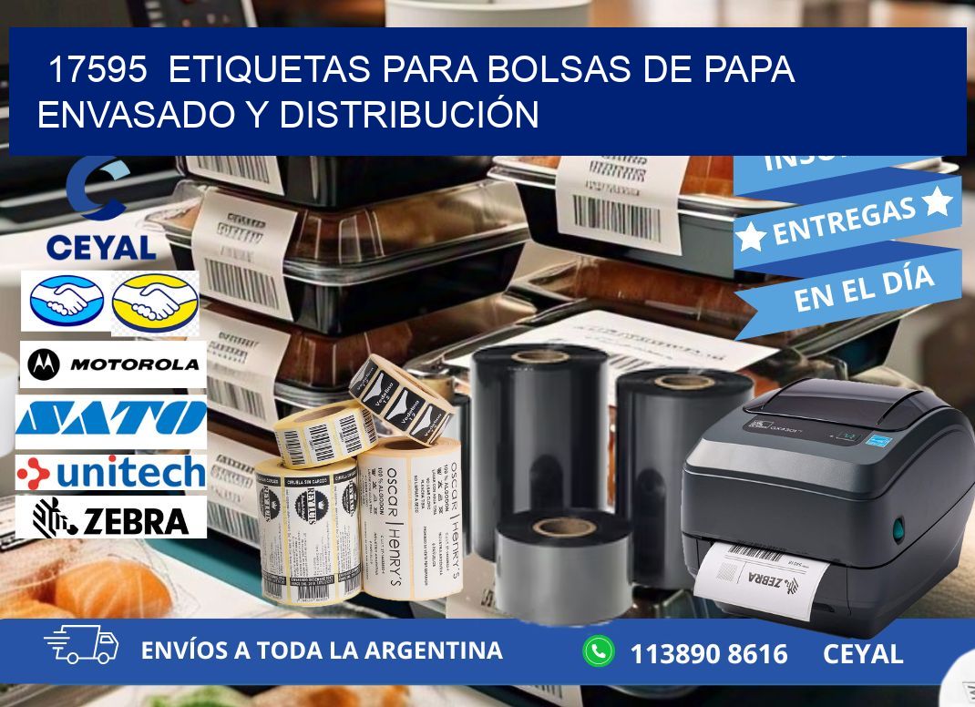 17595  ETIQUETAS PARA BOLSAS DE PAPA ENVASADO Y DISTRIBUCIÓN