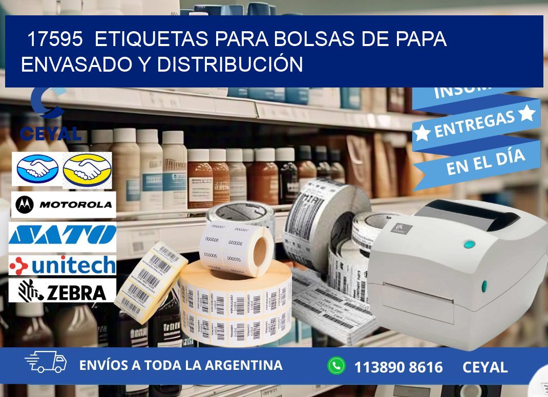 17595  ETIQUETAS PARA BOLSAS DE PAPA ENVASADO Y DISTRIBUCIÓN