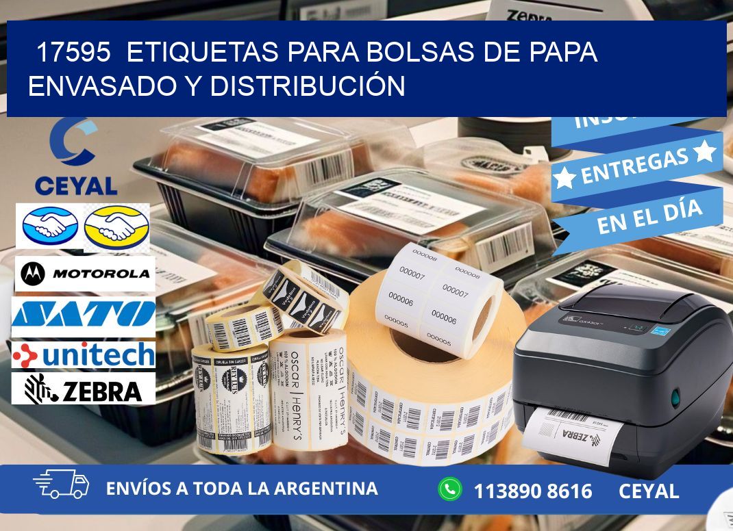 17595  ETIQUETAS PARA BOLSAS DE PAPA ENVASADO Y DISTRIBUCIÓN