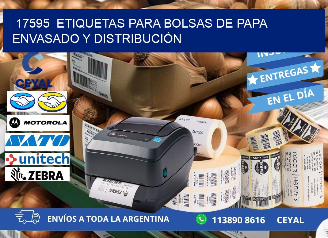 17595  ETIQUETAS PARA BOLSAS DE PAPA ENVASADO Y DISTRIBUCIÓN