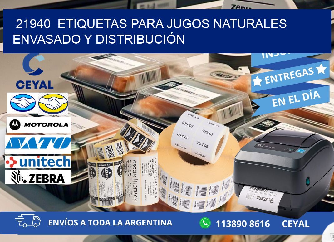 21940  ETIQUETAS PARA JUGOS NATURALES ENVASADO Y DISTRIBUCIÓN